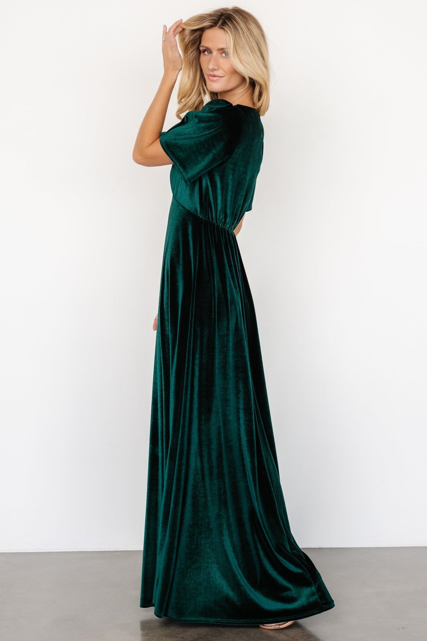 Vivian Velvet Maxi Dress | Emerald - Baltic Born