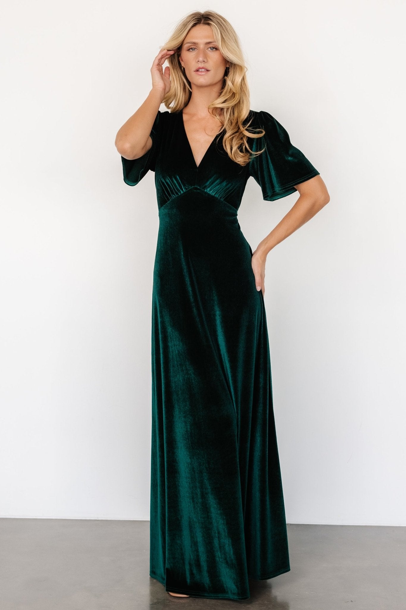 Vivian Velvet Maxi Dress | Emerald - Baltic Born