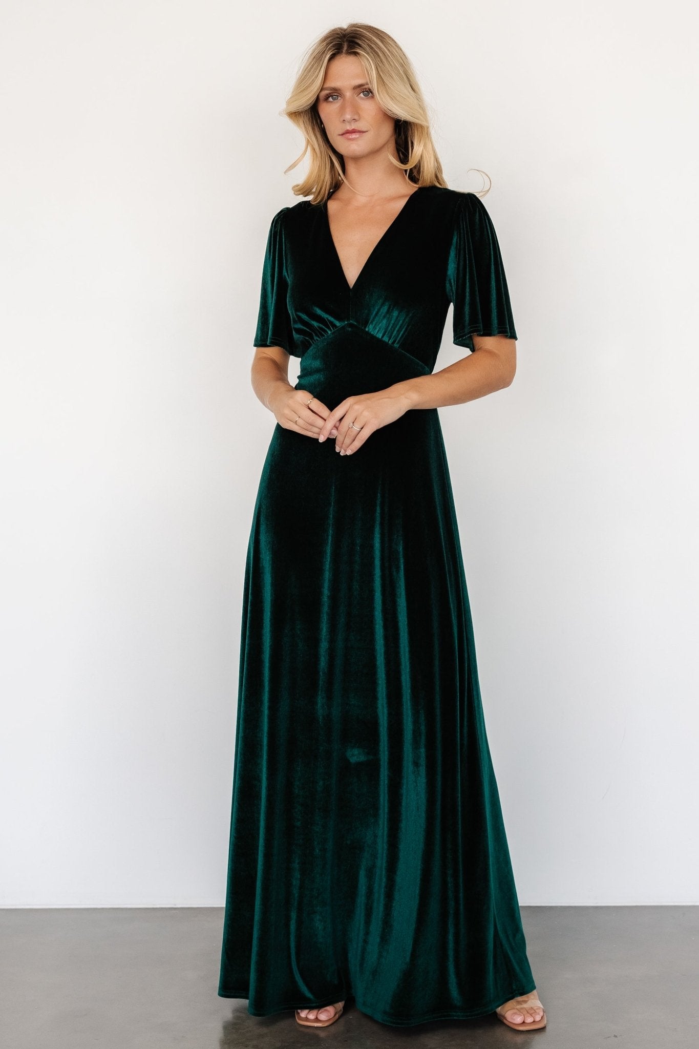 Vivian Velvet Maxi Dress | Emerald - Baltic Born