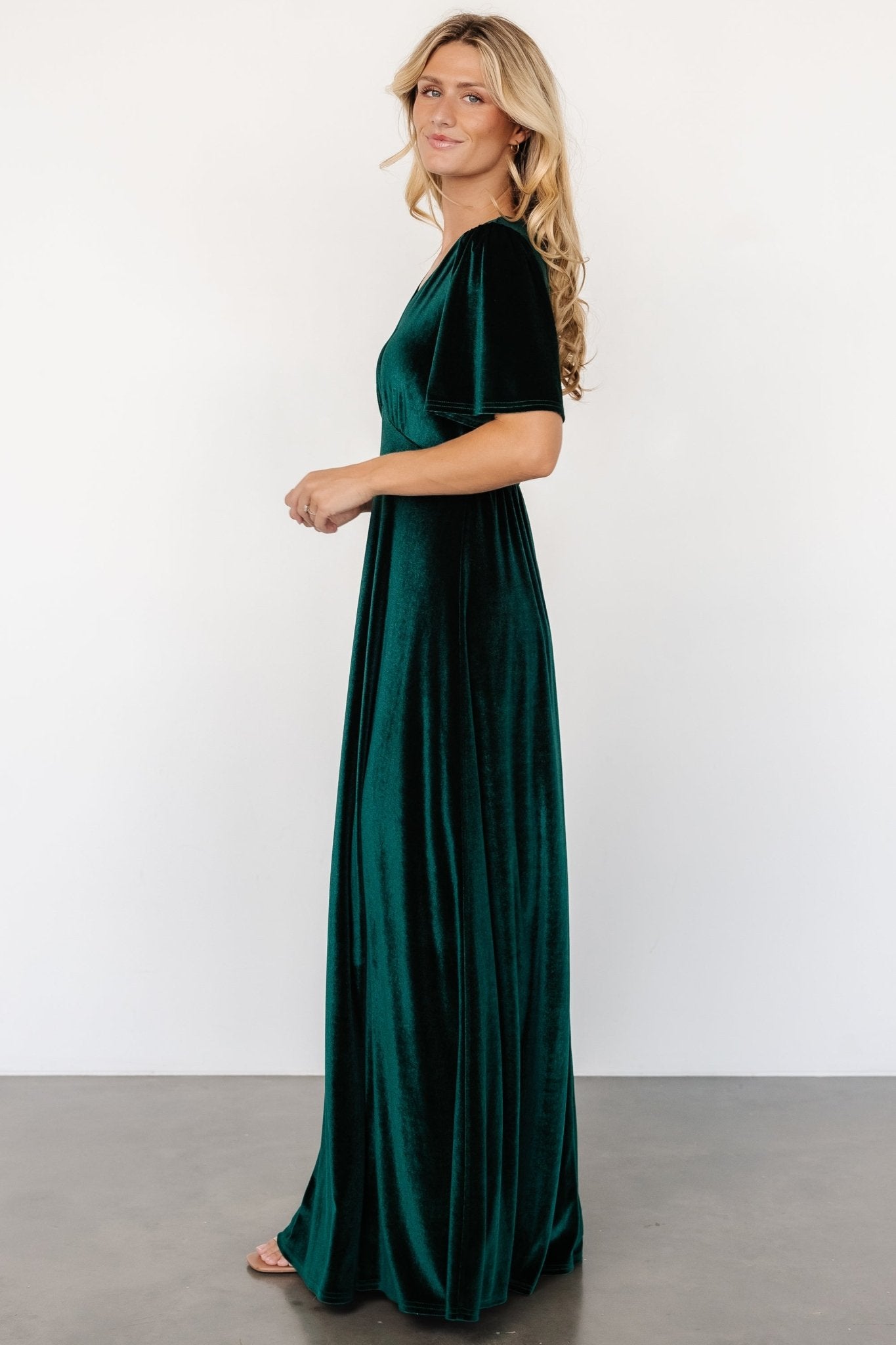 Vivian Velvet Maxi Dress | Emerald - Baltic Born