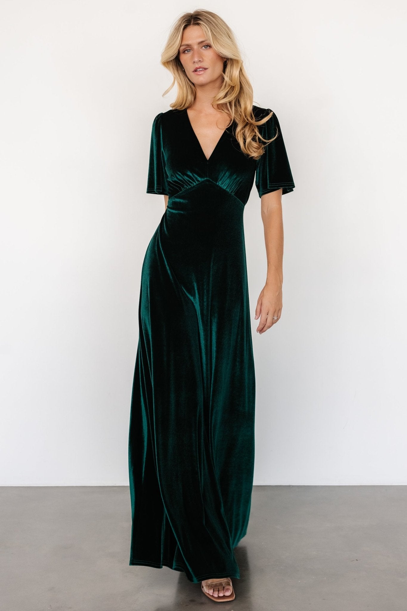 Vivian Velvet Maxi Dress | Emerald - Baltic Born