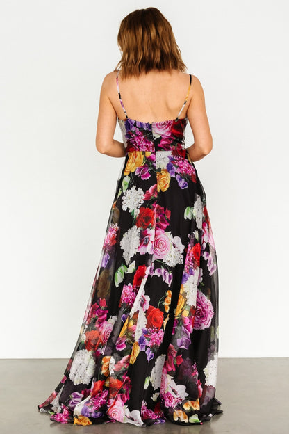 Vivienne Maxi Dress | Black Multi Floral - Baltic Born