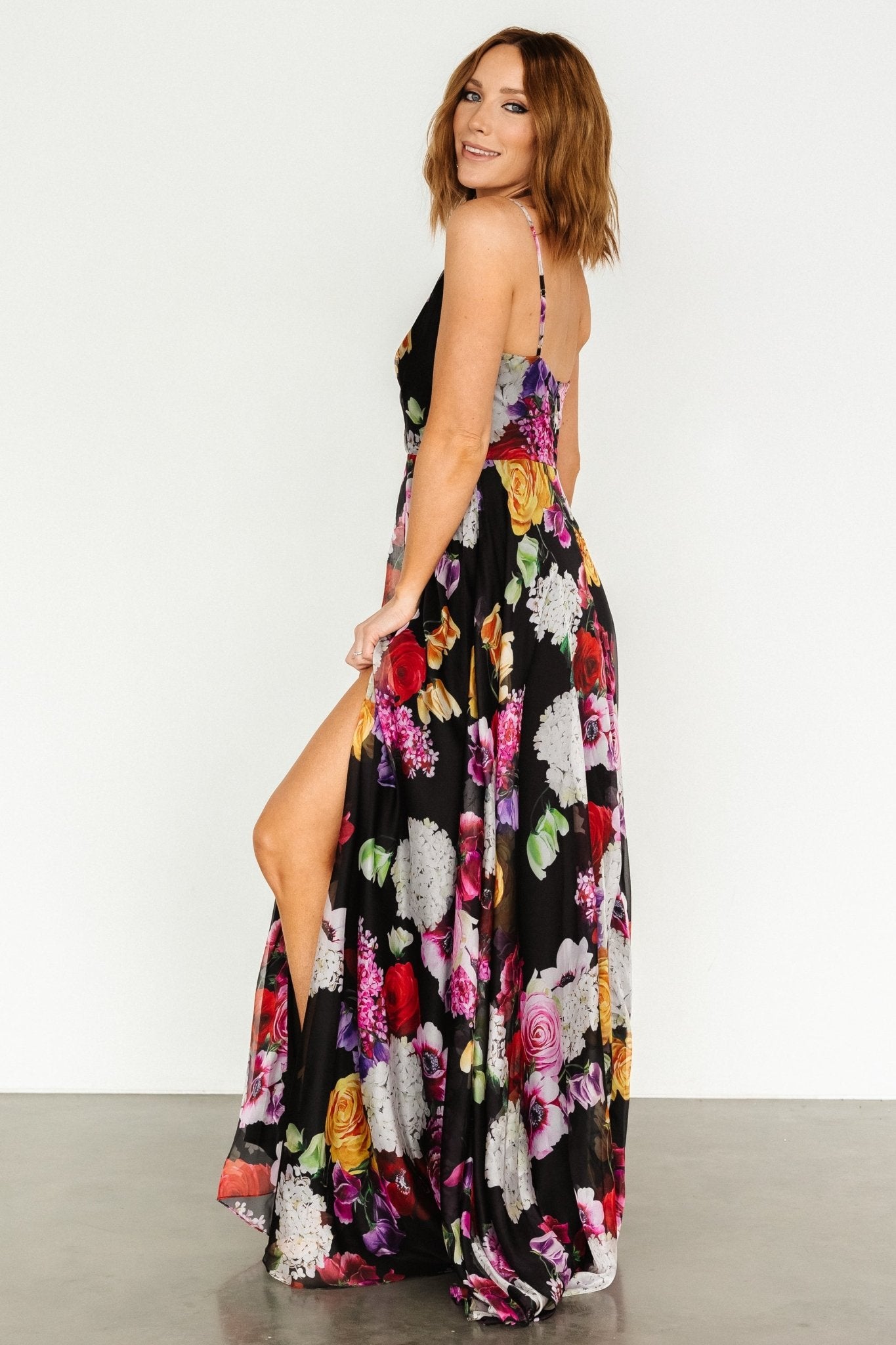 Vivienne Maxi Dress | Black Multi Floral - Baltic Born