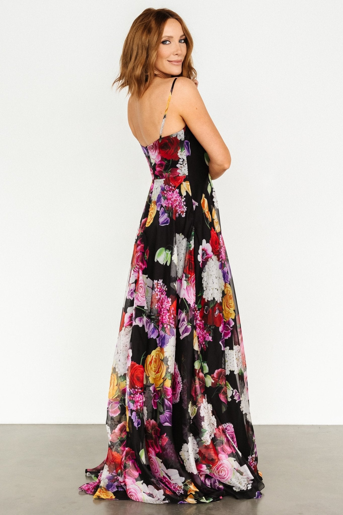 Vivienne Maxi Dress | Black Multi Floral - Baltic Born