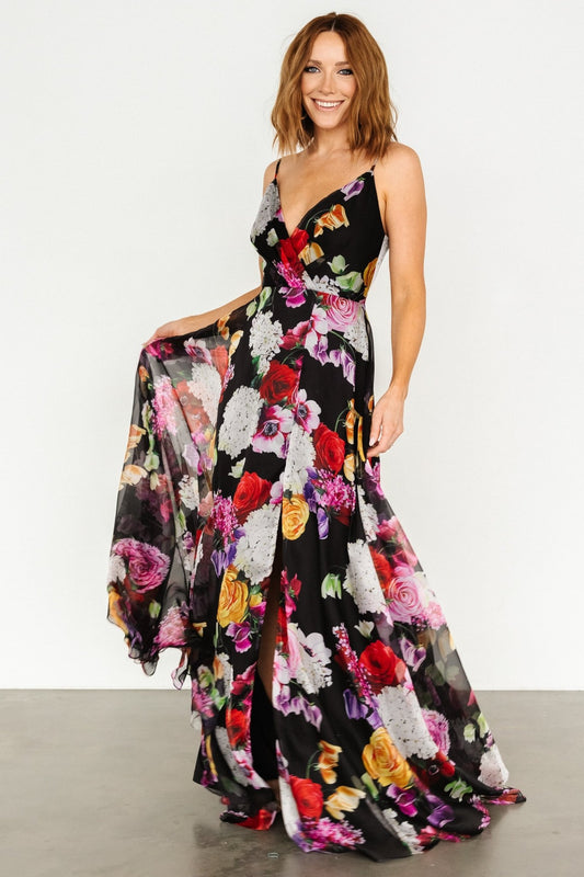 Vivienne Maxi Dress | Black Multi Floral - Baltic Born