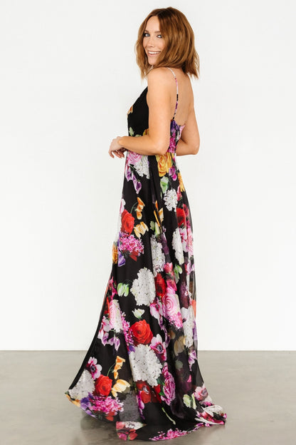 Vivienne Maxi Dress | Black Multi Floral - Baltic Born