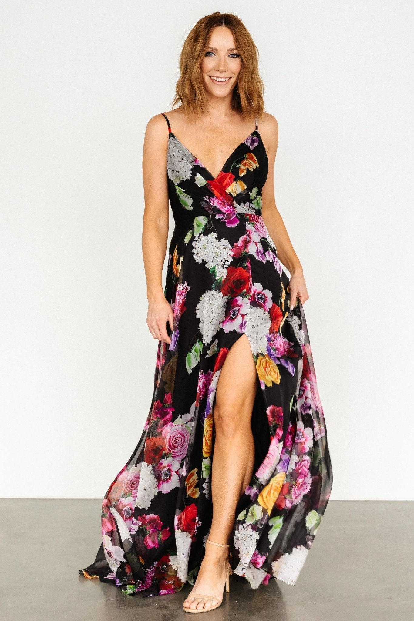 Vivienne Maxi Dress | Black Multi Floral - Baltic Born