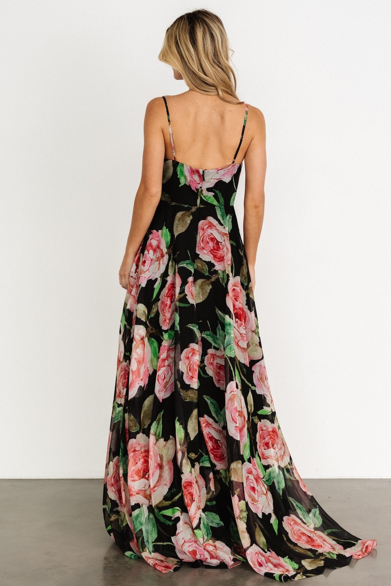 Vivienne Maxi Dress | Black Rose Floral - Baltic Born