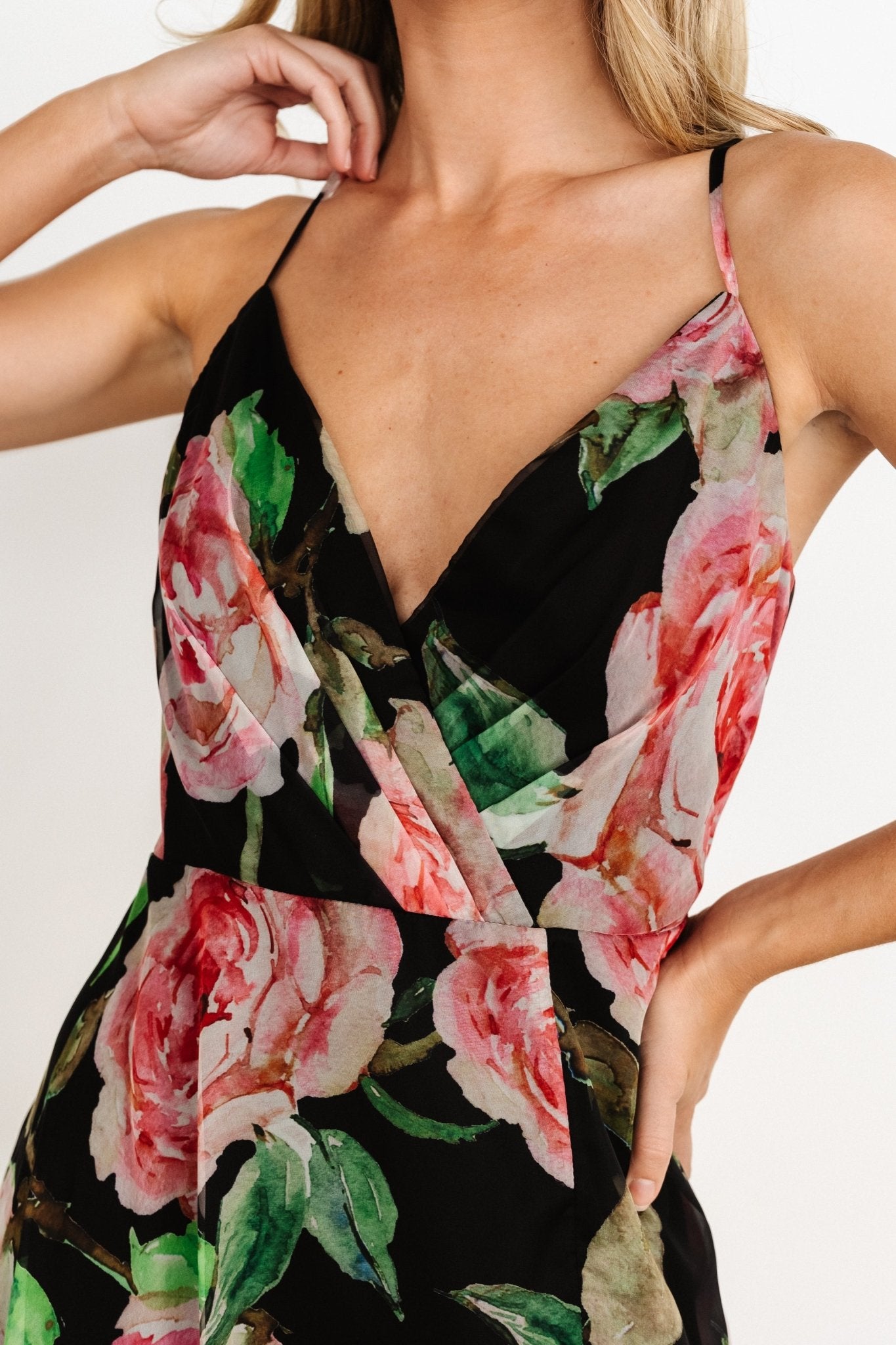 Vivienne Maxi Dress | Black Rose Floral - Baltic Born