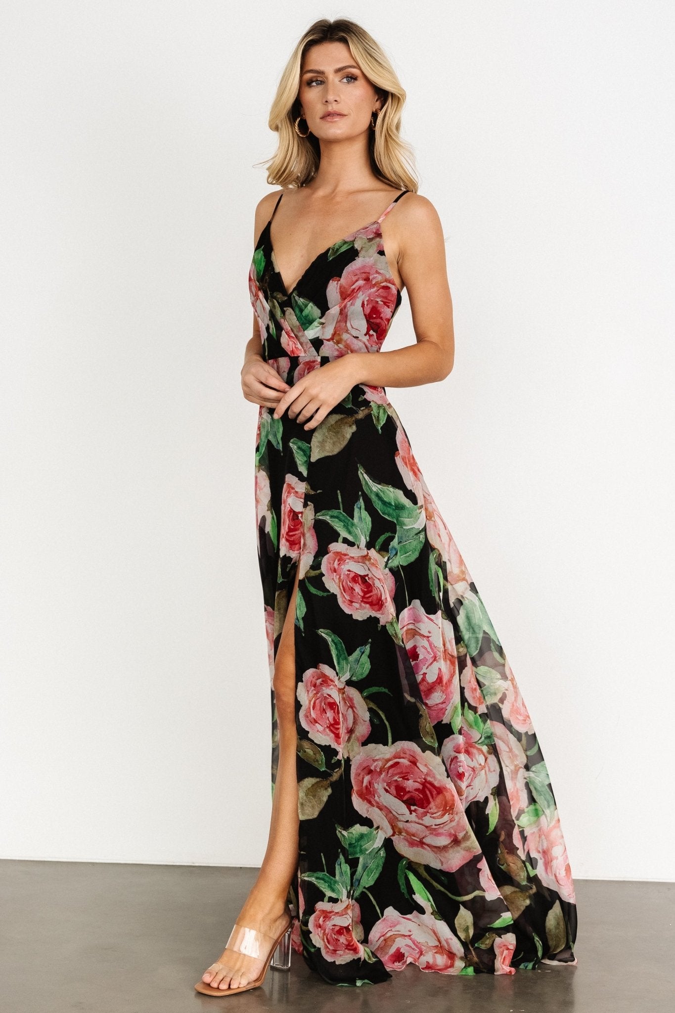 Vivienne Maxi Dress | Black Rose Floral - Baltic Born