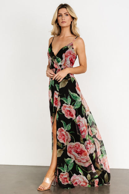 Vivienne Maxi Dress | Black Rose Floral - Baltic Born