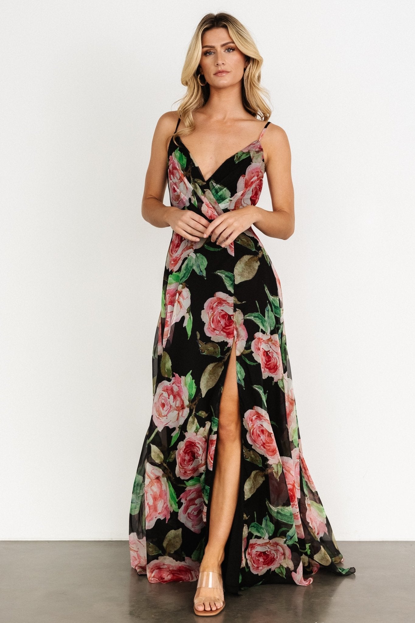 Vivienne Maxi Dress | Black Rose Floral - Baltic Born