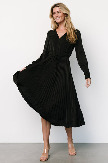 Waco Pleated Dress | Black - Baltic Born