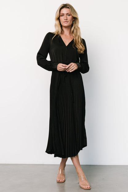 Waco Pleated Dress | Black - Baltic Born