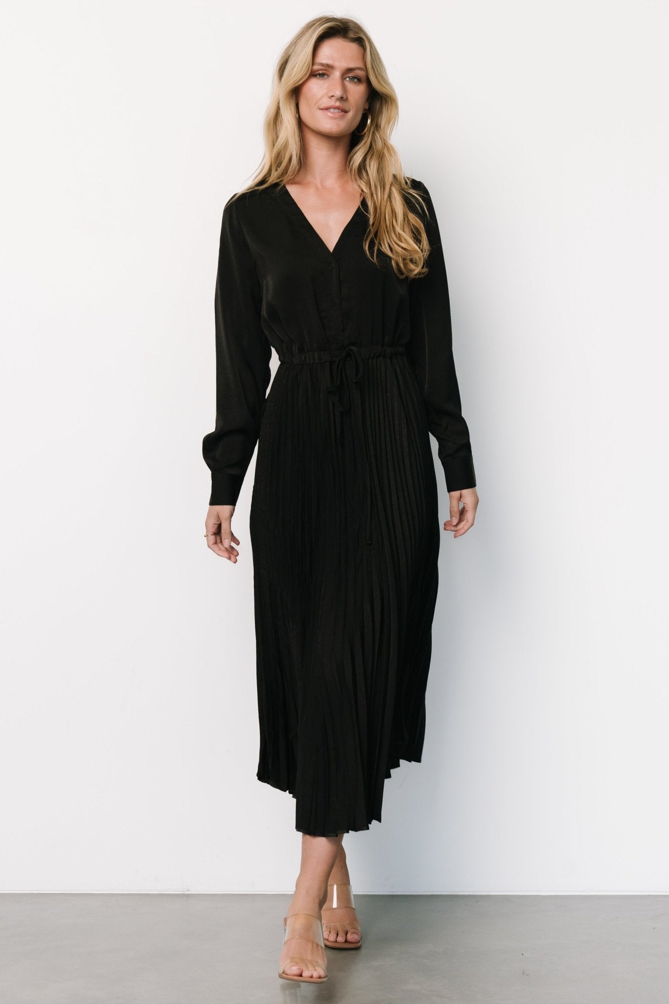 Waco Pleated Dress | Black - Baltic Born