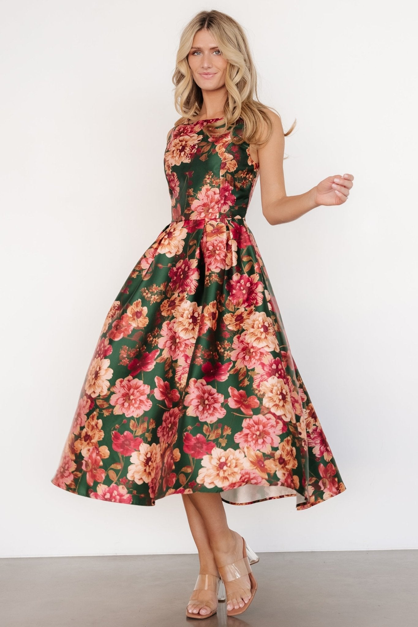 Wendy Sleeveless Dress | Emerald Multi Floral - Baltic Born