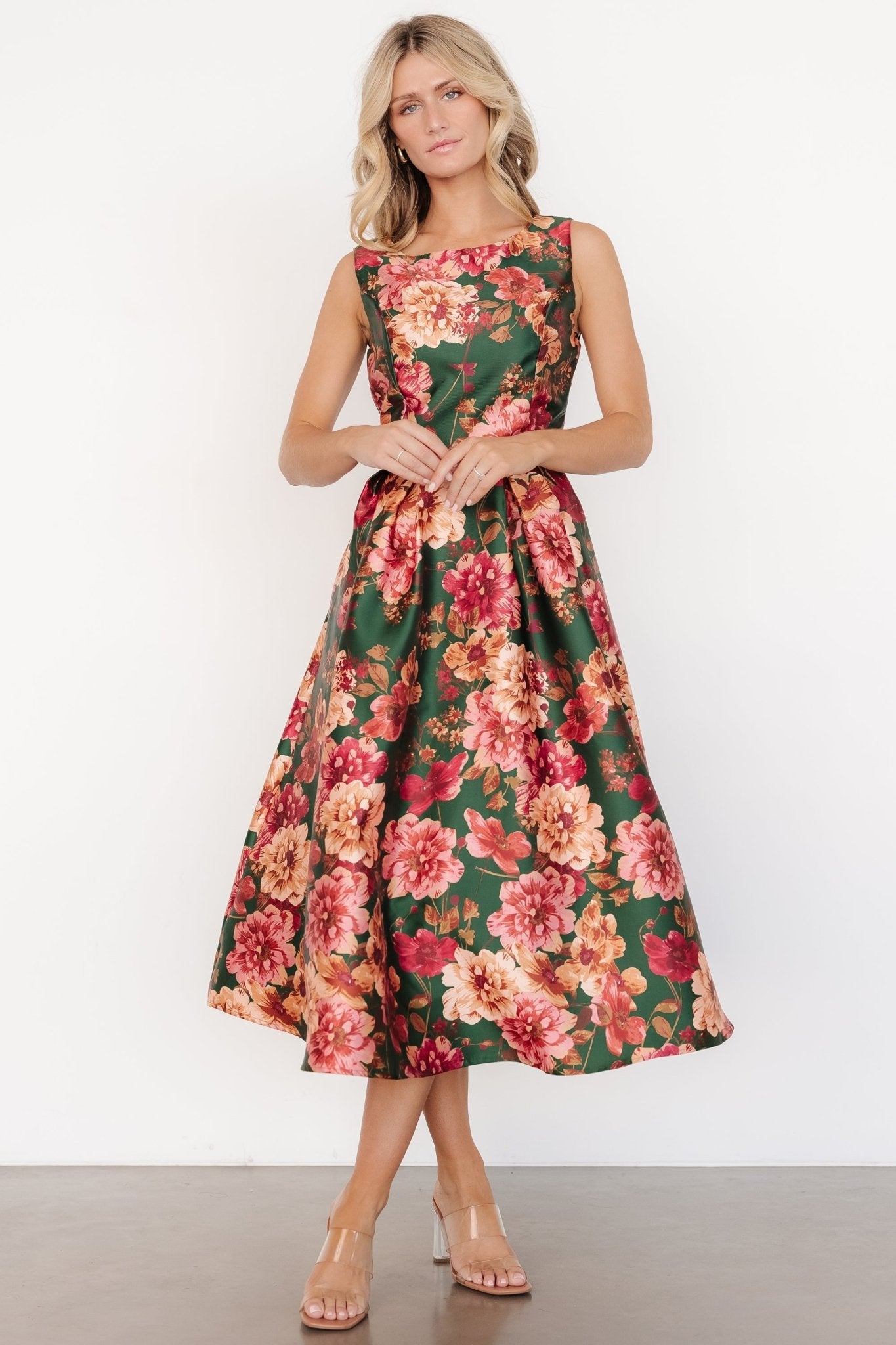 Wendy Sleeveless Dress | Emerald Multi Floral - Baltic Born