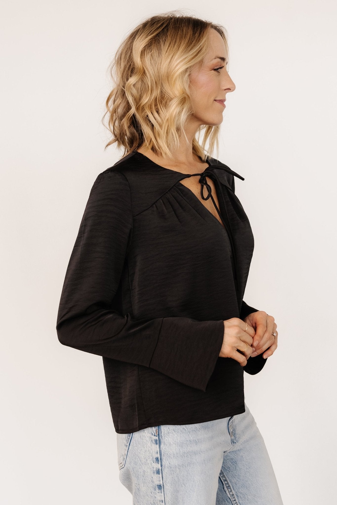 Westminster Satin Top | Black - Baltic Born