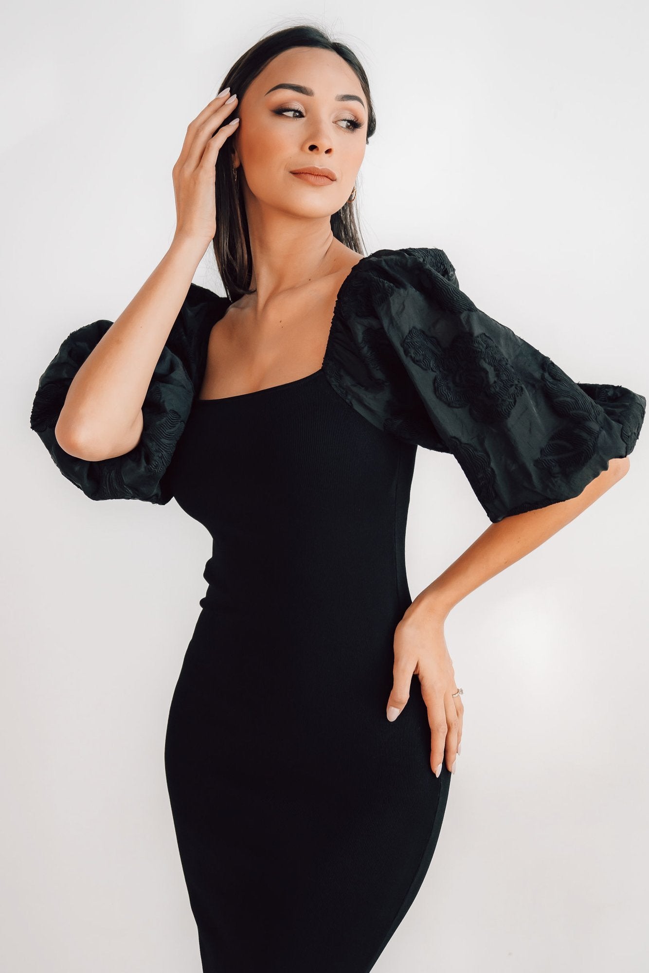 Weyland Bodycon Midi Dress, Square Neck Midi | Baltic Born S Weyland Bodycon Midi Dress, Square Neck Midi | Baltic Born S