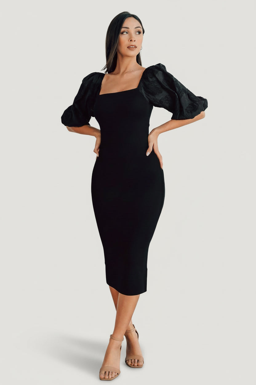 Weyland Bodycon Midi Dress | Black Weyland Bodycon Midi Dress | Black