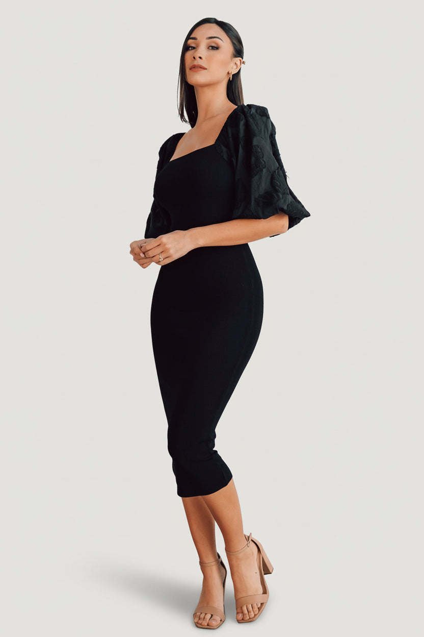 Weyland Bodycon Midi Dress | Black Weyland Bodycon Midi Dress | Black