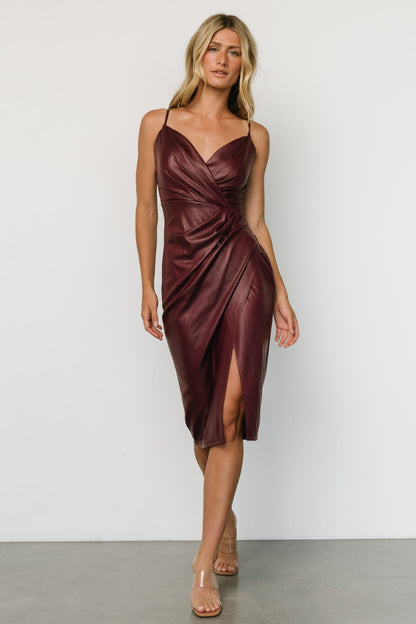 Whitney Midi Dress | Deep Mulberry - Baltic Born