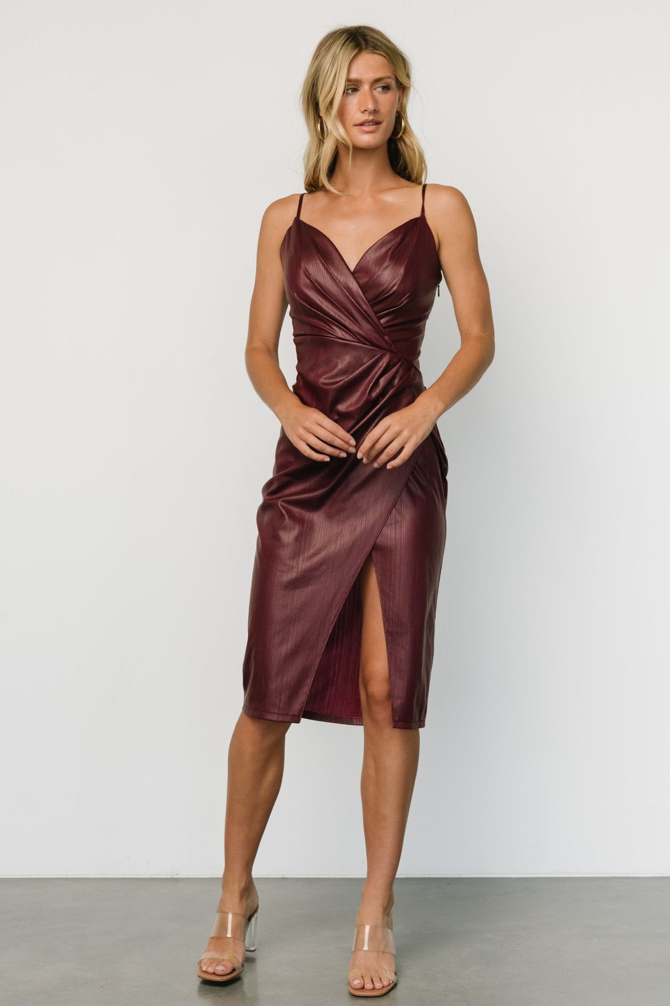 Whitney Midi Dress | Deep Mulberry - Baltic Born