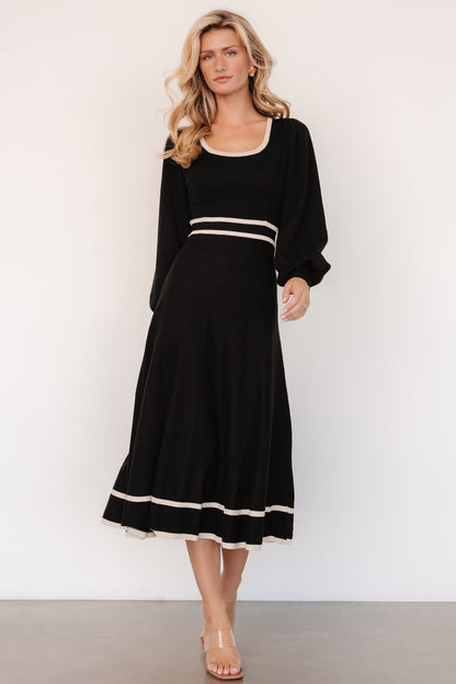 Winslet Knit Dress | Black + Cream - Baltic Born