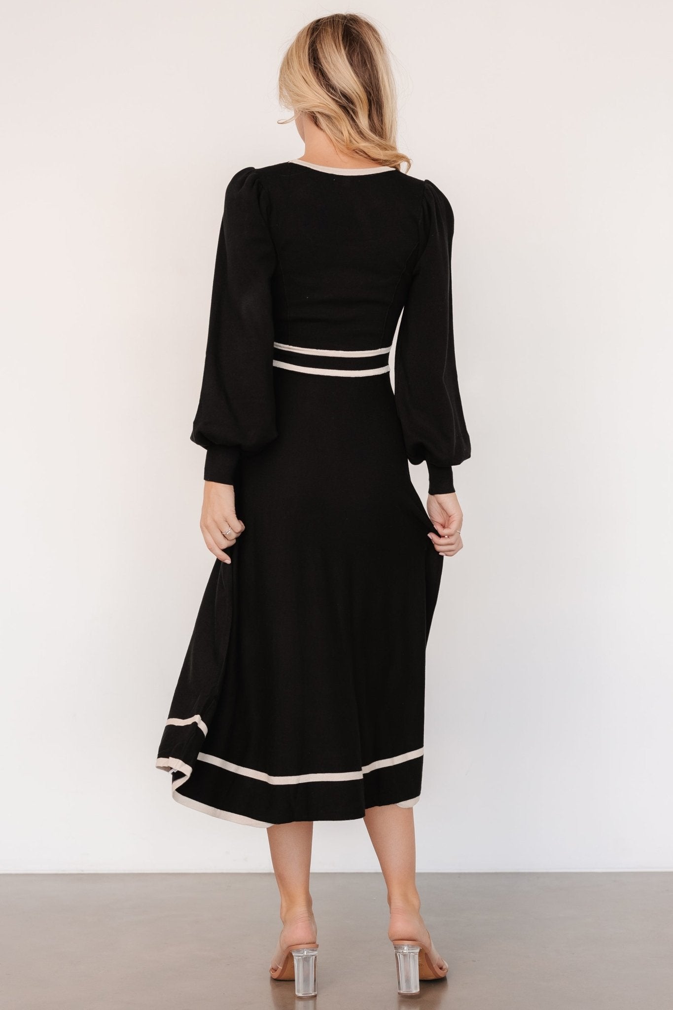 Winslet Knit Dress | Black + Cream - Baltic Born