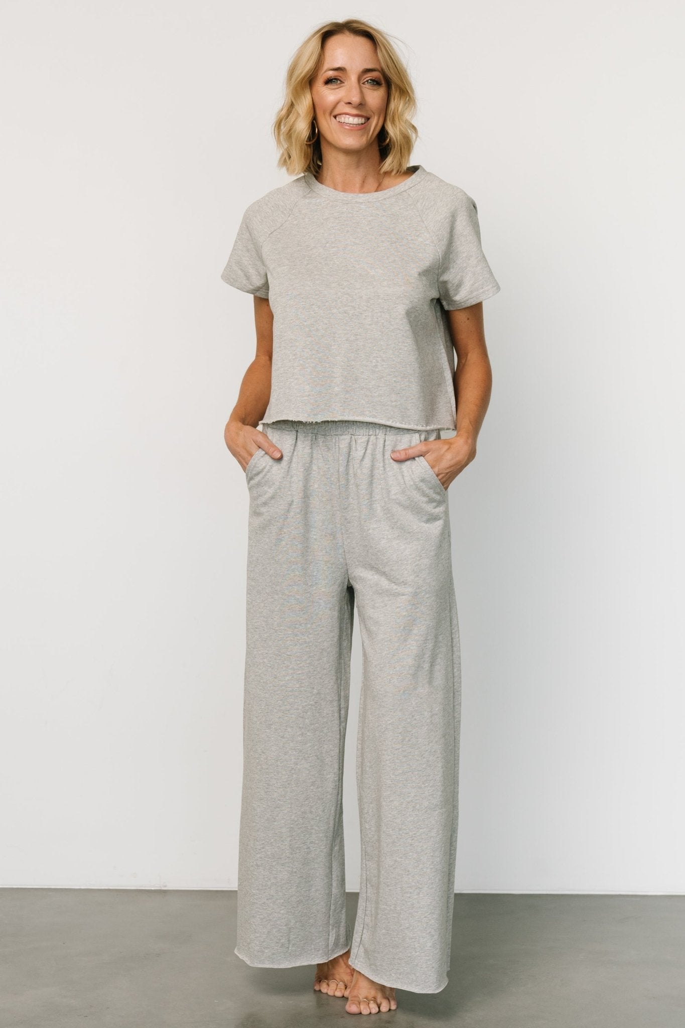 Wren Top + Pants Set | Heather Gray - Baltic Born