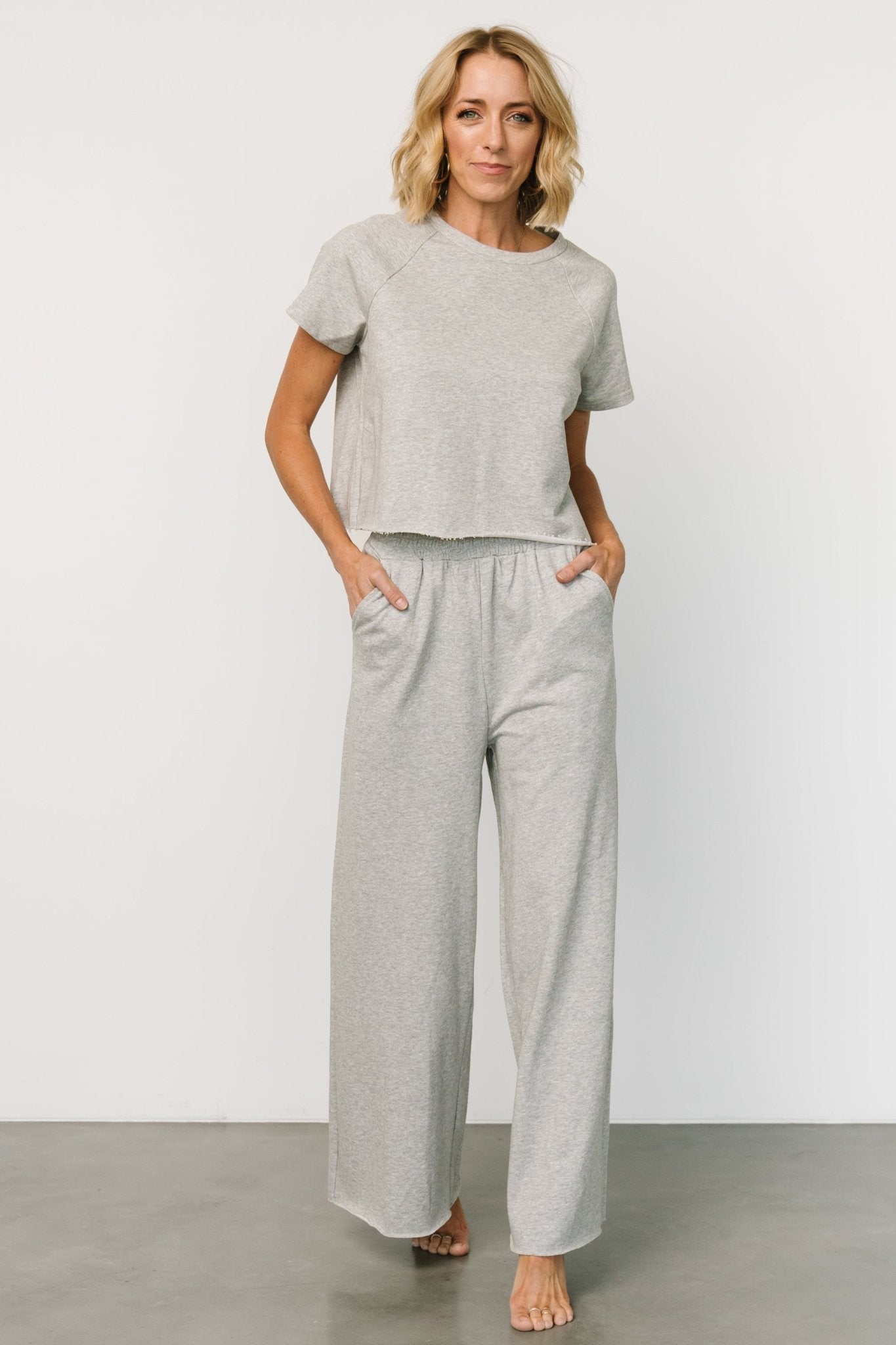 Wren Top + Pants Set | Heather Gray - Baltic Born