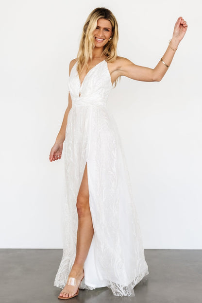 Zayla Shimmer Gown | White - Baltic Born