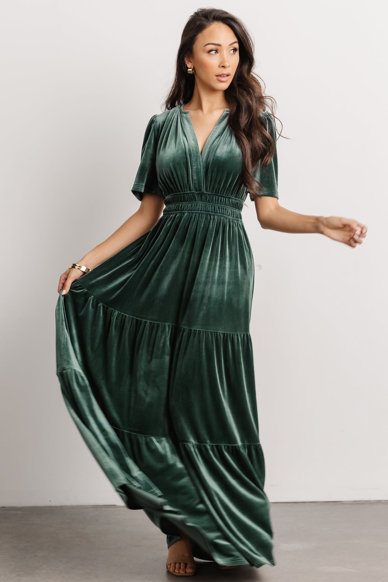 Artemis Velvet Maxi Dress | Black