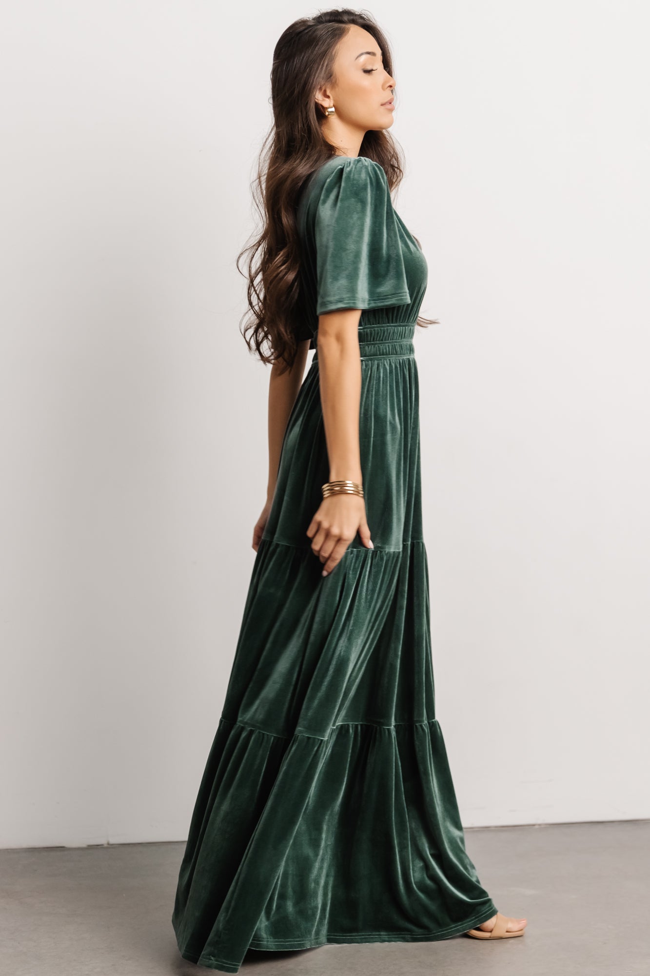 Artemis Velvet Maxi Dress | Deep Lagoon