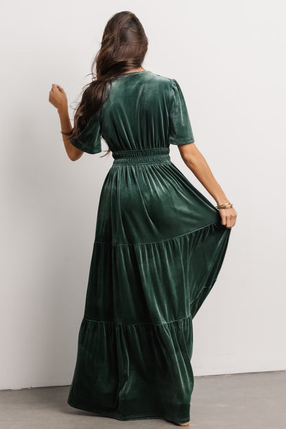 Artemis Velvet Maxi Dress | Deep Lagoon