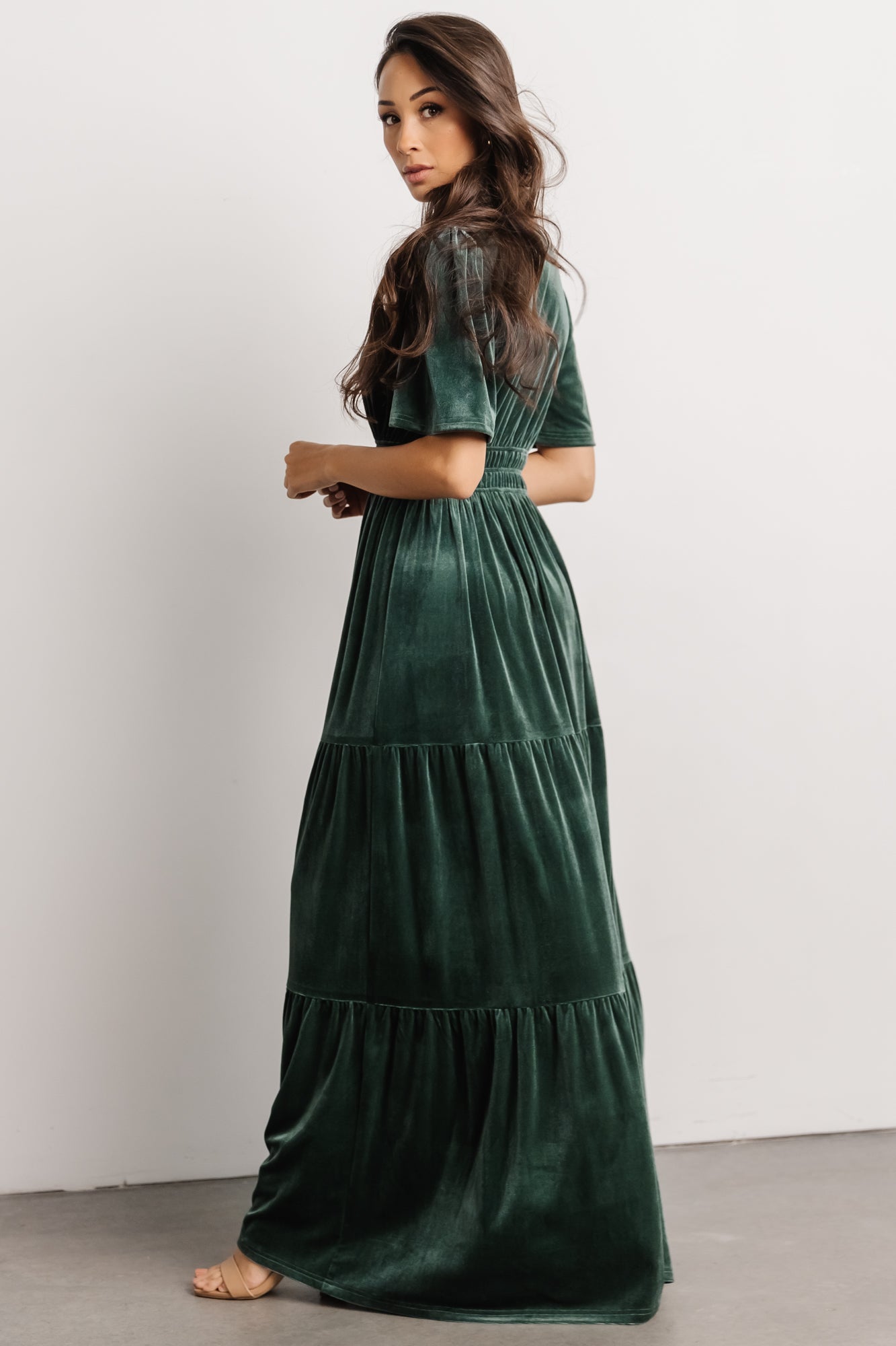 Artemis Velvet Maxi Dress | Deep Lagoon