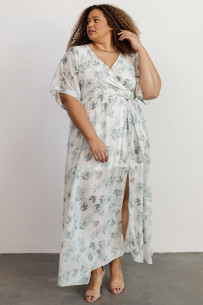 Kia Kimono Maxi Dress | Sage Floral