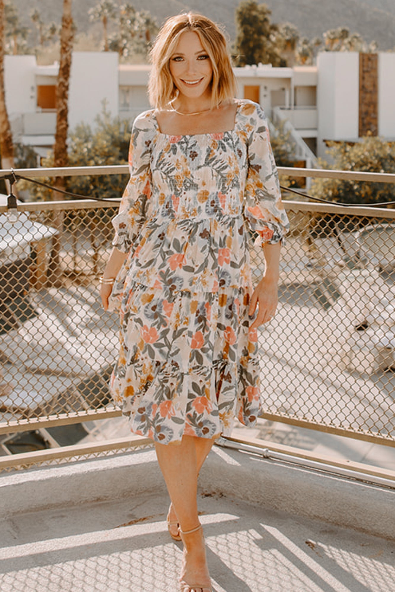 Marta Smocked Midi Dress | Multi Floral - XL Marta Smocked Midi Dress | Multi Floral - XL