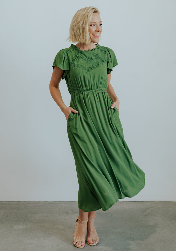 Prestyn Midi Dress | Green