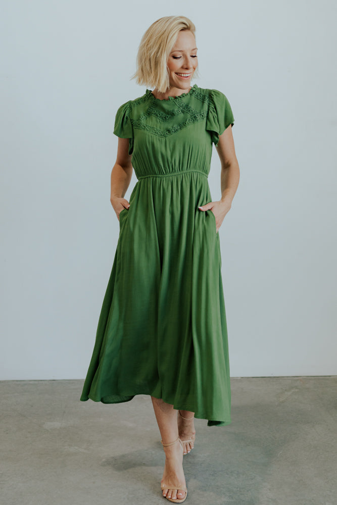 Prestyn Midi Dress | Green