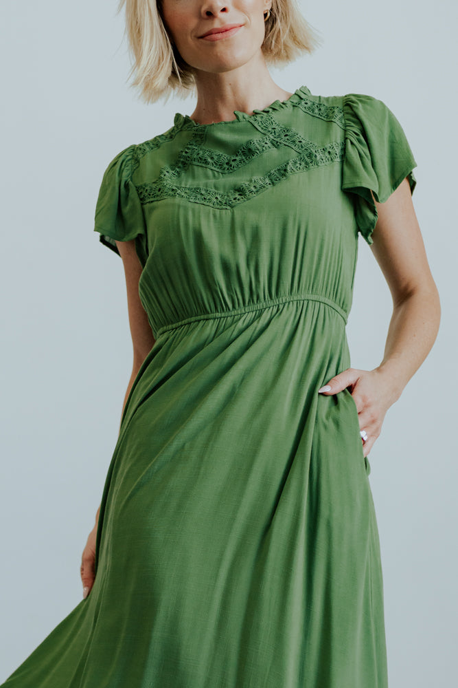 Prestyn Midi Dress | Green