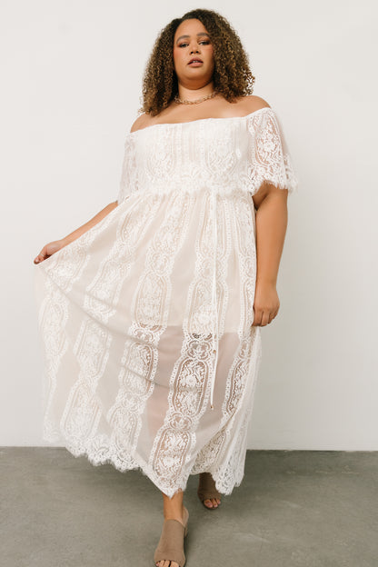 Caroline Lace Maxi Dress | Off White