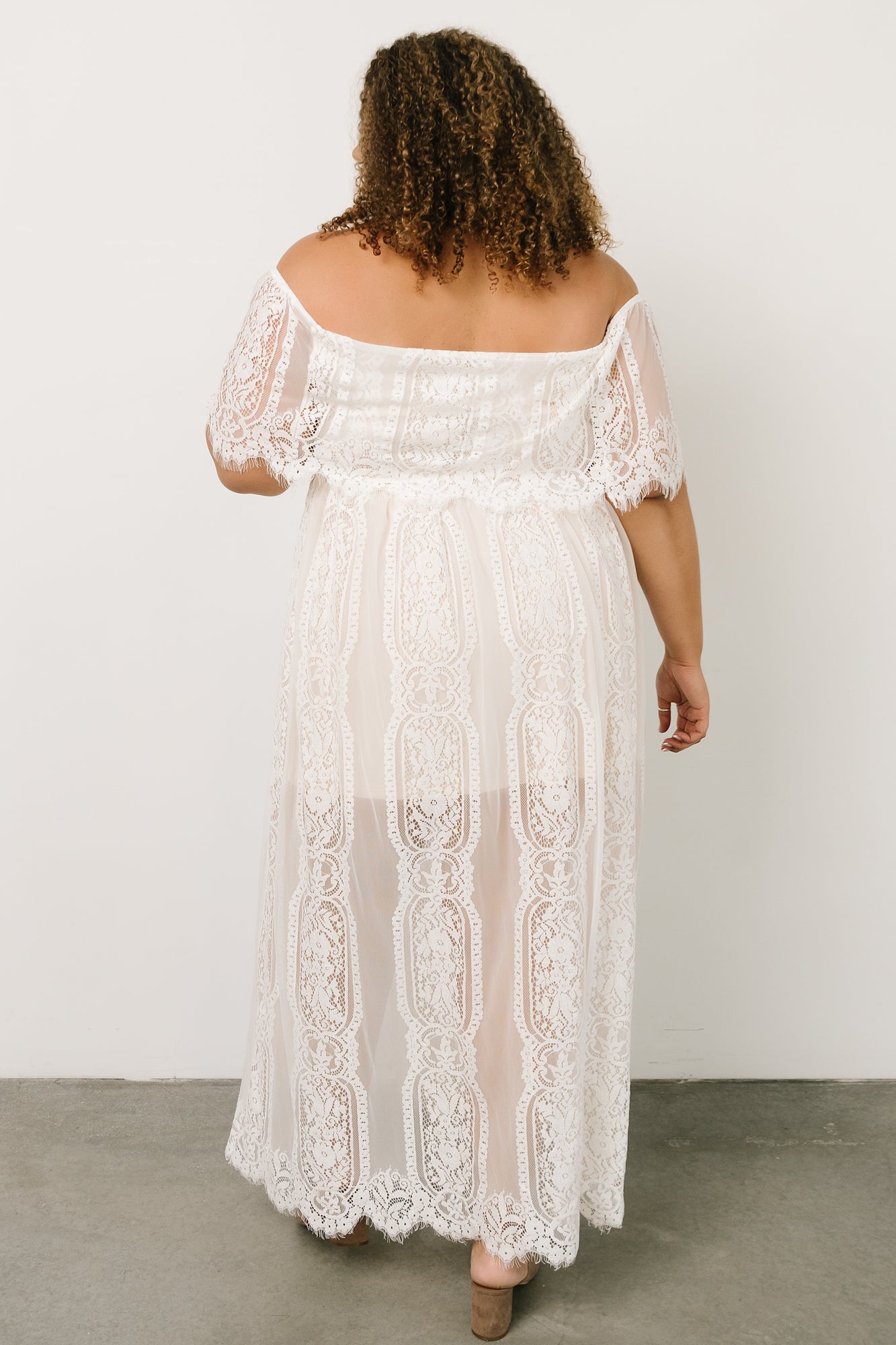 Caroline Lace Maxi Dress | Off White