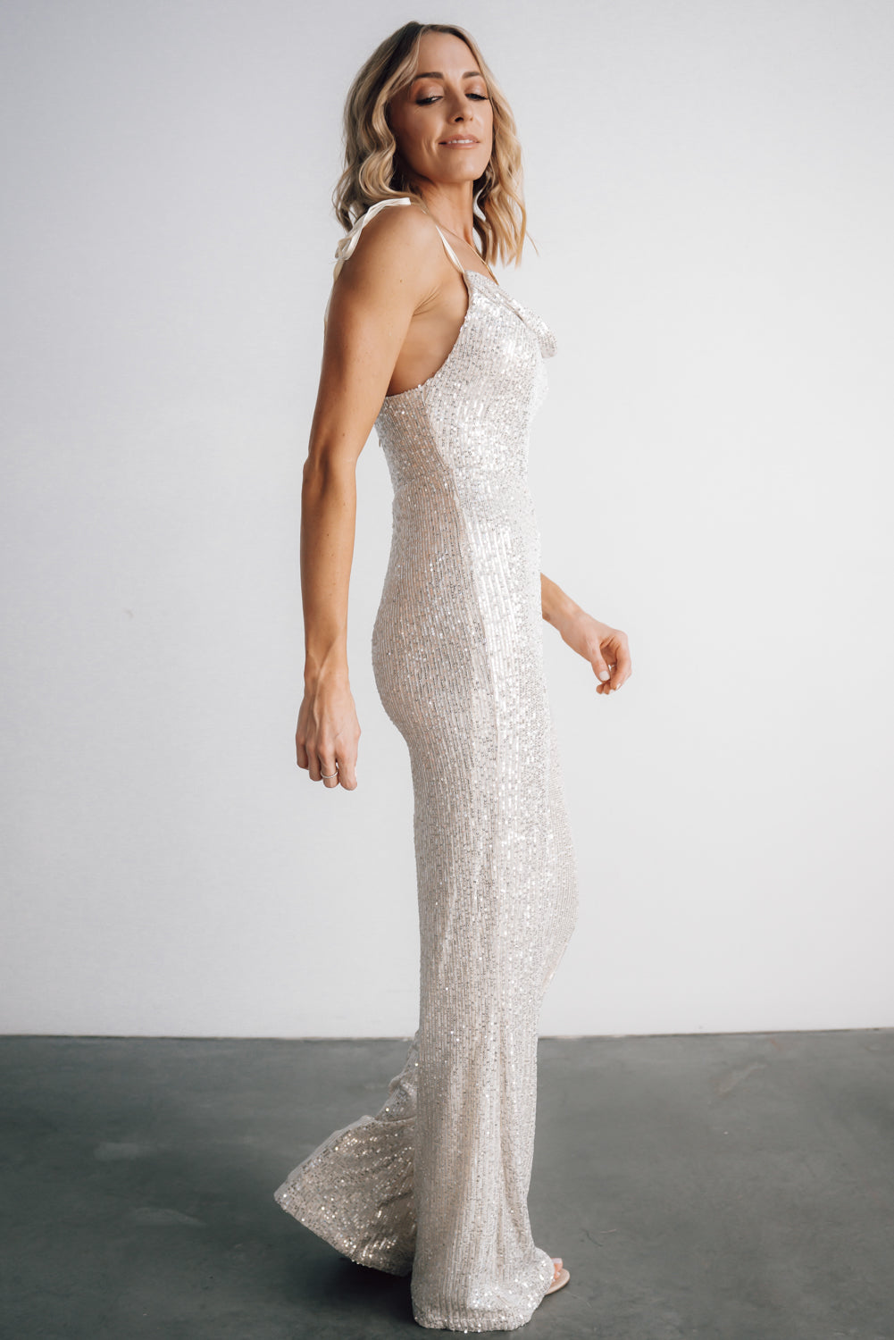 Willett Sequin Jumpsuit | Cream