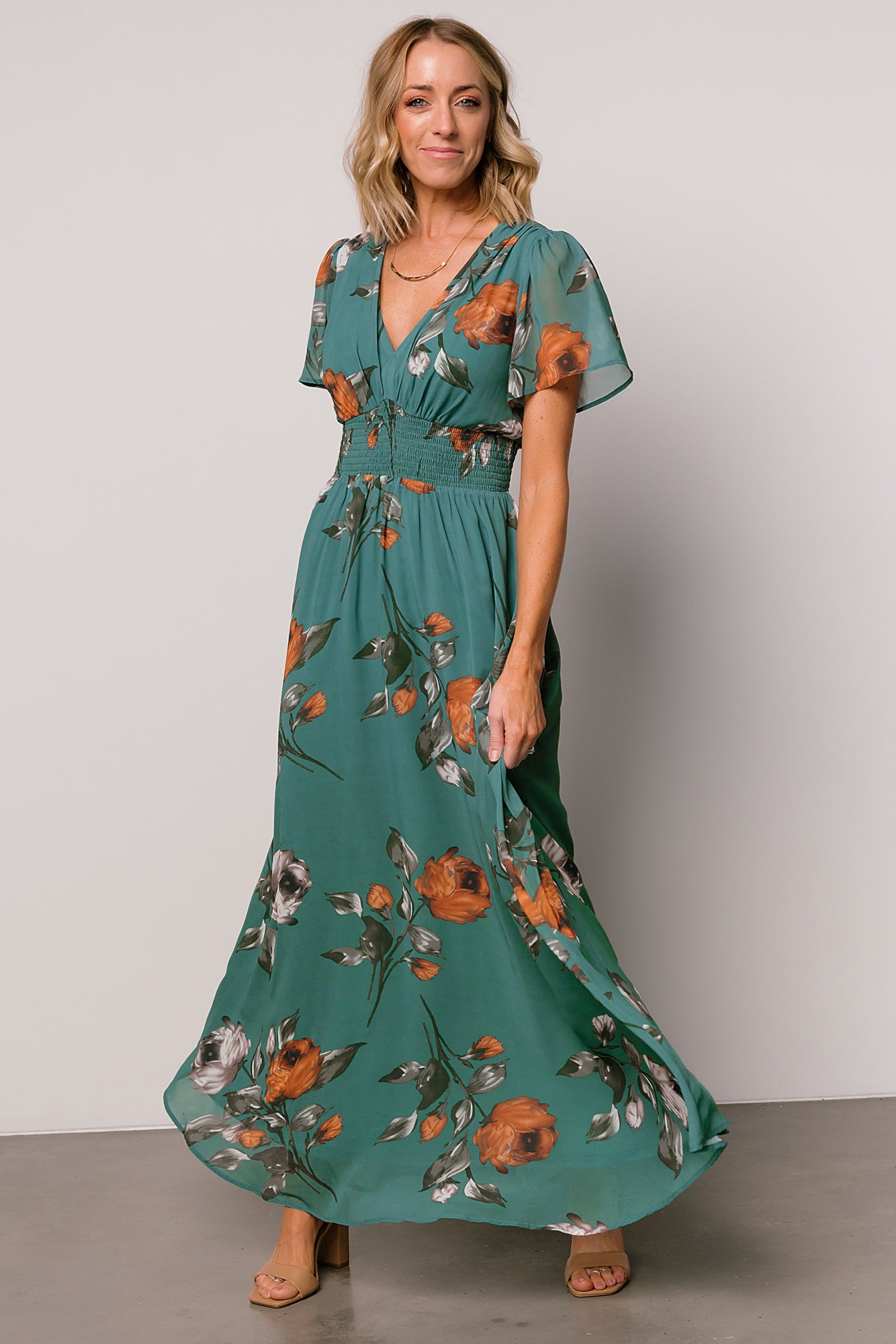 Birdie Maxi Dress | Eucalyptus Floral