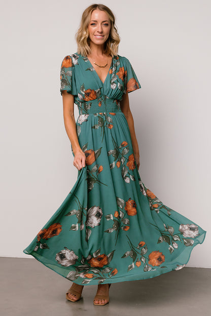 Birdie Maxi Dress | Eucalyptus Floral