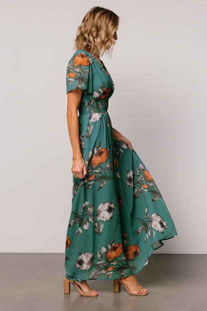 Birdie Maxi Dress | Eucalyptus Floral