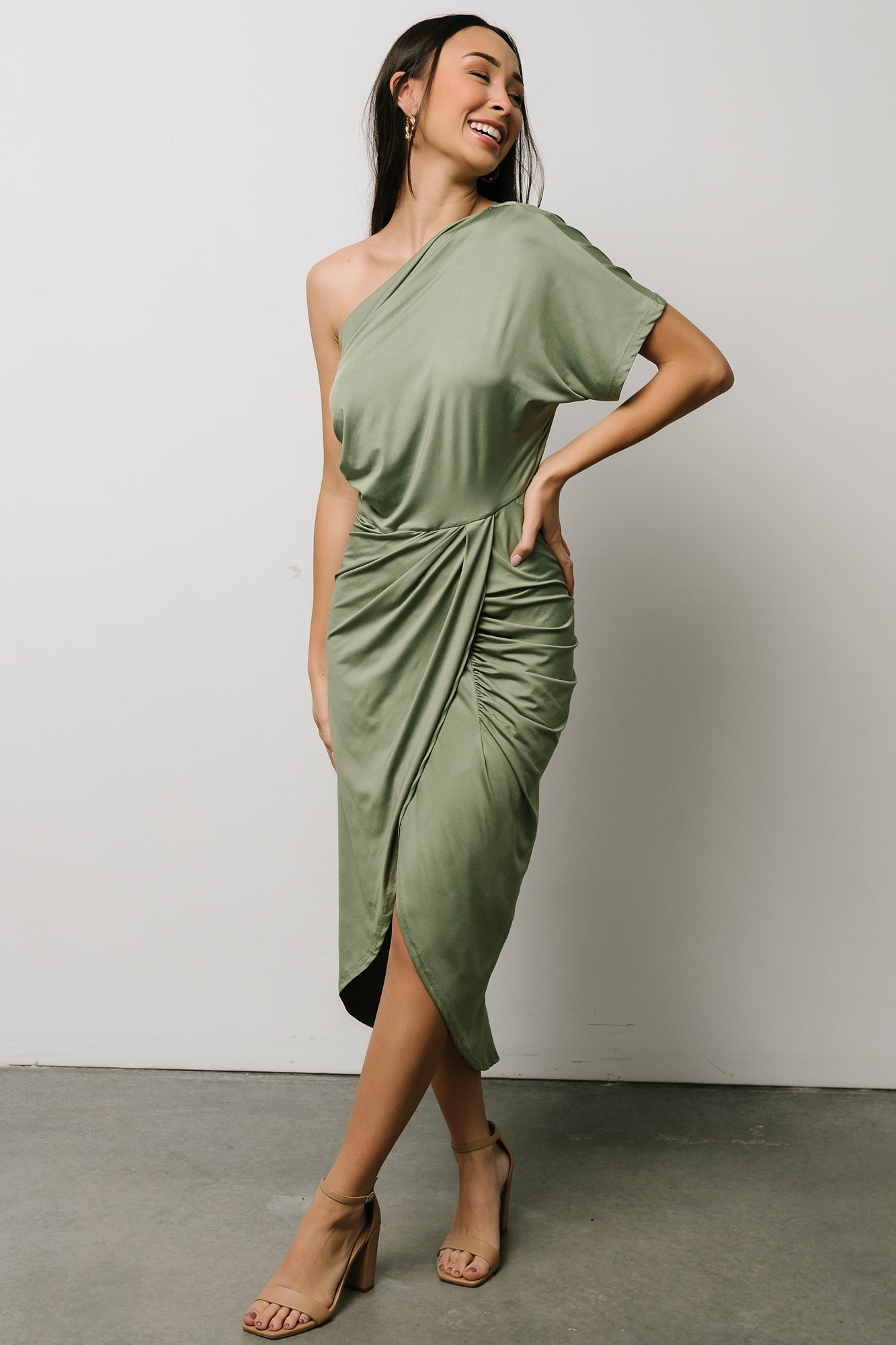 Addison Midi Dress | Dusty Sage - Baltic Born