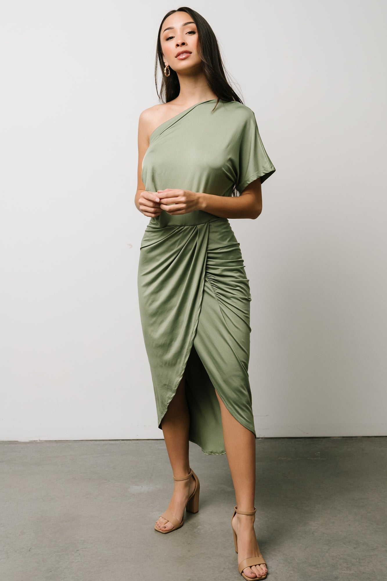 Addison Midi Dress | Dusty Sage - Baltic Born