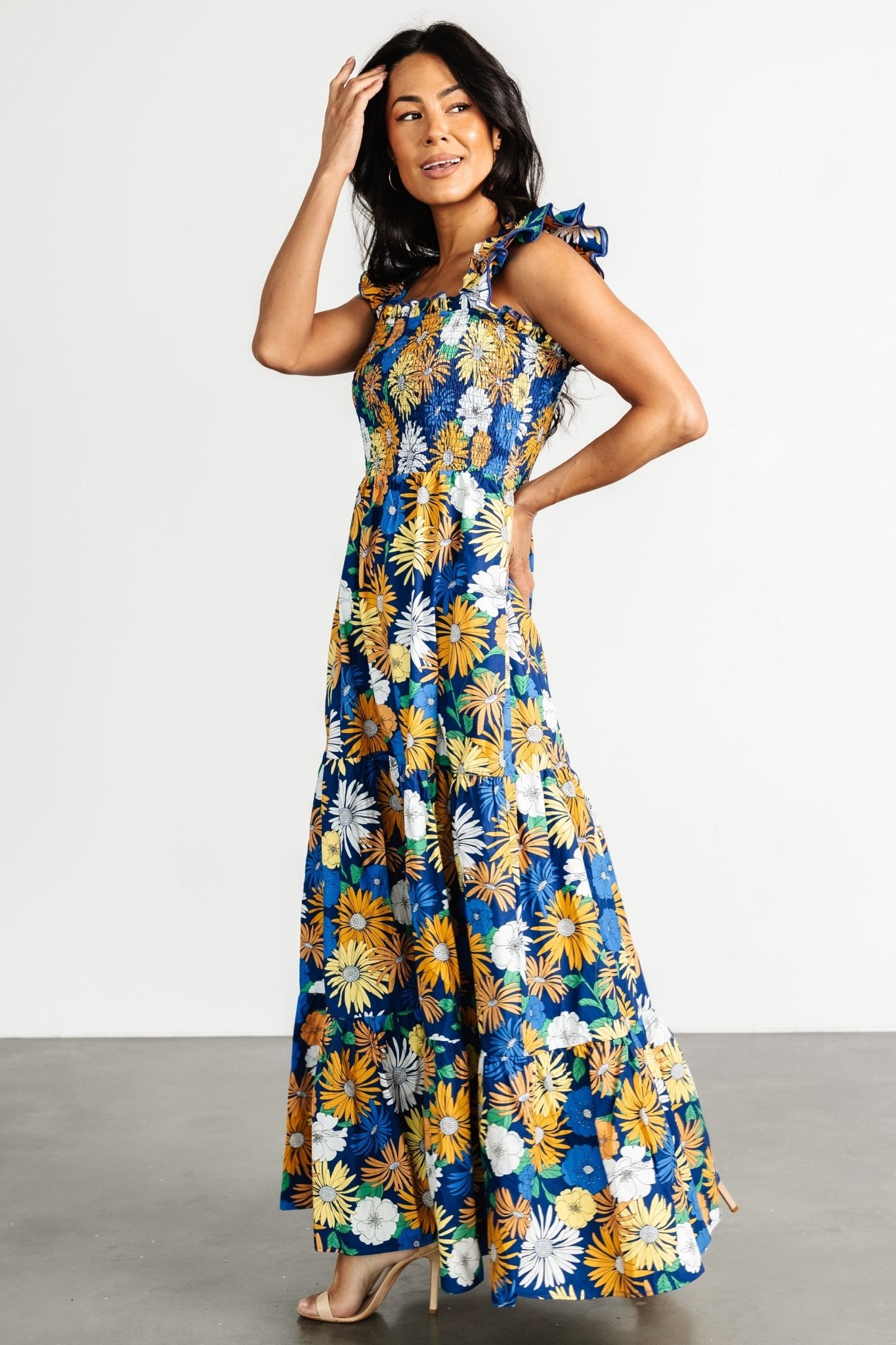 Adela Maxi Dress | Blue Multi Floral - Baltic Born